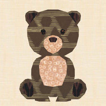 Load image into Gallery viewer, Beary Cute, Foundation Paper Piecing Pattern (FPP Pattern), Quilt Block, 4 sizes