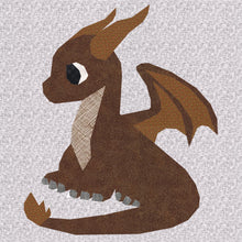 Load image into Gallery viewer, Dragon, Foundation Paper Piecing Pattern (FPP Pattern), Quilt Block, 3 sizes
