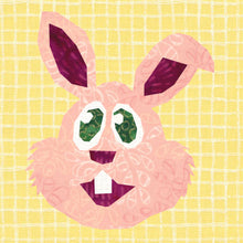 Load image into Gallery viewer, Bugsy, Rabbit, Foundation Paper Piecing Pattern (FPP Pattern), Quilt Block, 4 sizes