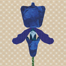 Load image into Gallery viewer, Slipper Orchid, Flower, Foundation Paper Piecing Pattern (FPP Pattern), Quilt Block, 4 sizes