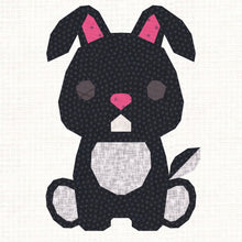 Load image into Gallery viewer, Hippity Hoppity Rabbit, Foundation Paper Piecing Pattern (FPP Pattern), Quilt Block, 4 sizes