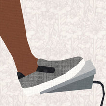 Load image into Gallery viewer, Sewing in Slip Ons, Sewing Machine Foot Pedal, Foundation Paper Piecing Pattern (FPP Pattern), Quilt Block, 4 Sizes