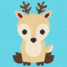 Load image into Gallery viewer, Oh Deer, Foundation Paper Piecing Pattern (FPP Pattern), Quilt Block, 4 sizes