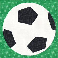 Load image into Gallery viewer, Football, Soccer Ball, Foundation Paper Piecing, FPP Pattern, 4 sizes