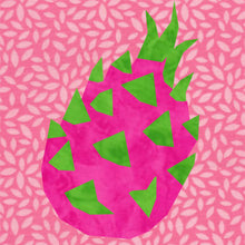Load image into Gallery viewer, Dragon Fruit, Foundation Paper Piecing Pattern (FPP Pattern), Quilt Block, 4 Sizes