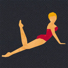 Load image into Gallery viewer, Pin Up Model, Foundation Paper Piecing Pattern (FPP Pattern), Quilt Block, 3 sizes