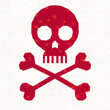 Load image into Gallery viewer, Skull and Crossbones, Foundation Paper Piecing Pattern (FPP Pattern), Quilt Block, 4 sizes