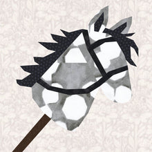 Load image into Gallery viewer, Hobby Horse, Foundation Paper Piecing Pattern (FPP Pattern), Quilt Block, 4 sizes
