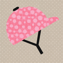 Load image into Gallery viewer, Horse Riding Helmets, Foundation Paper Piecing Pattern (FPP Pattern), Quilt Block, 3 patterns, 4 sizes each