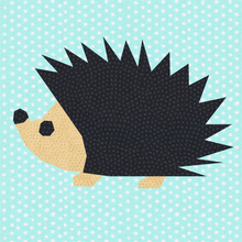 Load image into Gallery viewer, Hedgehog, Foundation Paper Piecing Pattern (FPP Pattern), Quilt Block, 4 sizes