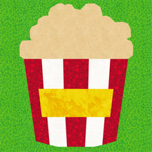 Load image into Gallery viewer, Popcorn, Foundation Paper Piecing Pattern (FPP Pattern), Quilt Block, 4 sizes