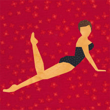 Load image into Gallery viewer, Pin Up Model, Foundation Paper Piecing Pattern (FPP Pattern), Quilt Block, 3 sizes