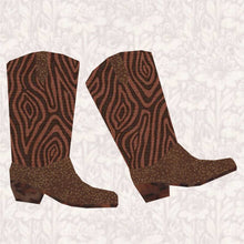 Load image into Gallery viewer, Boot Scootin', Cowboy Boots, Line Dancing, Foundation Paper Piecing Pattern (FPP), Quilt Block, 4 sizes