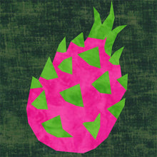 Load image into Gallery viewer, Dragon Fruit, Foundation Paper Piecing Pattern (FPP Pattern), Quilt Block, 4 Sizes