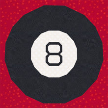 Load image into Gallery viewer, Magic 8 Ball, Foundation Paper Piecing Pattern (FPP Pattern), Quilt Block, 4 sizes
