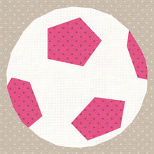 Load image into Gallery viewer, Football, Soccer Ball, Foundation Paper Piecing, FPP Pattern, 4 sizes