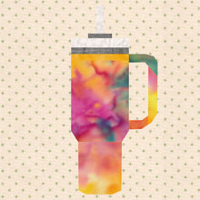 Load image into Gallery viewer, On the Go, Travel Cup! Foundation Paper Piecing Pattern (FPP Pattern), Quilt Block, 4 sizes included