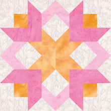 Load image into Gallery viewer, Tulip Garden, Flower, Foundation Paper Piecing Pattern (FPP Pattern), Quilt Block, 4 sizes