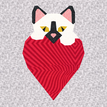 Load image into Gallery viewer, I Love Cats! Foundation Paper Piecing Pattern (FPP), Quilt Block, 4 sizes