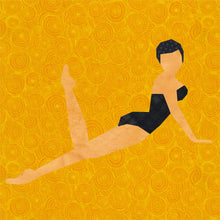 Load image into Gallery viewer, Pin Up Model, Foundation Paper Piecing Pattern (FPP Pattern), Quilt Block, 3 sizes