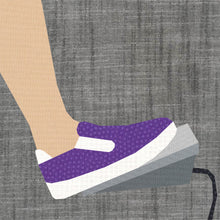Load image into Gallery viewer, Sewing in Slip Ons, Sewing Machine Foot Pedal, Foundation Paper Piecing Pattern (FPP Pattern), Quilt Block, 4 Sizes