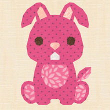 Load image into Gallery viewer, Hippity Hoppity Rabbit, Foundation Paper Piecing Pattern (FPP Pattern), Quilt Block, 4 sizes
