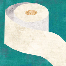 Load image into Gallery viewer, Sh*t Happens, Just Roll with It, Toilet Paper, Foundation Paper Piecing Pattern (FPP Pattern), Quilt Block, 4 Sizes