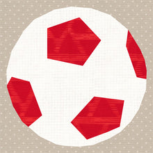 Load image into Gallery viewer, Football, Soccer Ball, Foundation Paper Piecing, FPP Pattern, 4 sizes