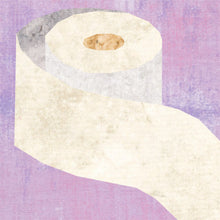 Load image into Gallery viewer, Sh*t Happens, Just Roll with It, Toilet Paper, Foundation Paper Piecing Pattern (FPP Pattern), Quilt Block, 4 Sizes