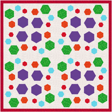 Load image into Gallery viewer, Hexie Patch, Hexagons, Foundation Paper Piecing Pattern (FPP Pattern), 4 sizes