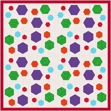 Load image into Gallery viewer, Hexie Patch, Hexagons, Foundation Paper Piecing Pattern (FPP Pattern), 4 sizes