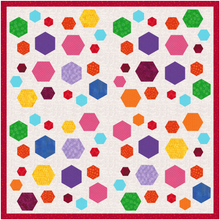 Load image into Gallery viewer, Hexie Patch, Hexagons, Foundation Paper Piecing Pattern (FPP Pattern), 4 sizes