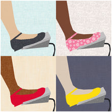 Load image into Gallery viewer, Sewing in Mary Janes, Sewing Machine Foot Pedal, Foundation Paper Piecing Pattern (FPP Pattern), Quilt Block, 4 Sizes