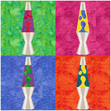 Load image into Gallery viewer, Lava Lamp, Foundation Paper Piecing Pattern (FPP), Quilt Block, 4 sizes