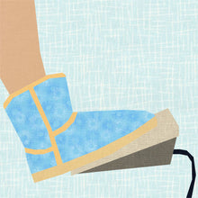 Load image into Gallery viewer, Sewing in Boots, Sewing Machine Foot Pedal, Foundation Paper Piecing Pattern (FPP Pattern), Quilt Block, 4 Sizes