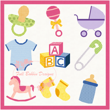Load image into Gallery viewer, ABC Blocks, Baby, Foundation Paper Piecing Pattern (FPP), Quilt Block, 3 sizes FPP Patterns- Full Bobbin Designs foundation paper piecing patterns quilt block patterns sewing patterns