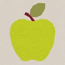 Load image into Gallery viewer, Apple a Day, Foundation Paper Piecing Pattern (FPP), Quilt Block, 4 sizes FPP Patterns- Full Bobbin Designs foundation paper piecing patterns quilt block patterns sewing patterns