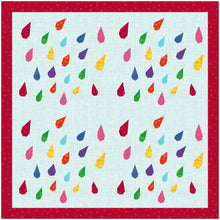 Load image into Gallery viewer, April Showers, Raindrops, Foundation Paper Piecing Pattern (FPP Pattern), Quilt Block, 4 sizes FPP Patterns- Full Bobbin Designs foundation paper piecing patterns quilt block patterns sewing patterns