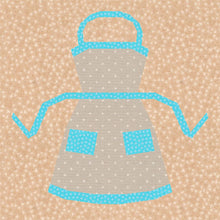 Load image into Gallery viewer, Apron, Foundation Paper Piecing Pattern (FPP), Quilt Block, 3 sizes FPP Patterns- Full Bobbin Designs foundation paper piecing patterns quilt block patterns sewing patterns