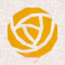 Load image into Gallery viewer, Art Nouveau Rose, Foundation Paper Piecing Pattern (FPP), Quilt Block, 3 sizes FPP Patterns- Full Bobbin Designs foundation paper piecing patterns quilt block patterns sewing patterns