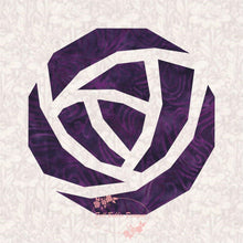 Load image into Gallery viewer, Art Nouveau Rose, Foundation Paper Piecing Pattern (FPP), Quilt Block, 3 sizes FPP Patterns- Full Bobbin Designs foundation paper piecing patterns quilt block patterns sewing patterns