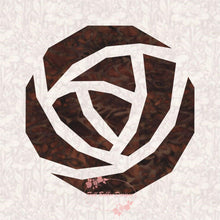 Load image into Gallery viewer, Art Nouveau Rose, Foundation Paper Piecing Pattern (FPP), Quilt Block, 3 sizes FPP Patterns- Full Bobbin Designs foundation paper piecing patterns quilt block patterns sewing patterns