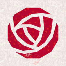 Load image into Gallery viewer, Art Nouveau Rose, Foundation Paper Piecing Pattern (FPP), Quilt Block, 3 sizes FPP Patterns- Full Bobbin Designs foundation paper piecing patterns quilt block patterns sewing patterns