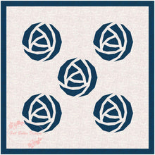 Load image into Gallery viewer, Art Nouveau Rose, Foundation Paper Piecing Pattern (FPP), Quilt Block, 3 sizes FPP Patterns- Full Bobbin Designs foundation paper piecing patterns quilt block patterns sewing patterns