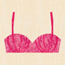 Load image into Gallery viewer, Balcony Bra, Foundation Paper Piecing, FPP Pattern, 3 sizes FPP Patterns- Full Bobbin Designs foundation paper piecing patterns quilt block patterns sewing patterns