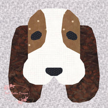 Load image into Gallery viewer, Basset Hound, Dog, Foundation Paper Piecing Pattern (FPP), Quilt Block, 3 sizes FPP Patterns- Full Bobbin Designs foundation paper piecing patterns quilt block patterns sewing patterns