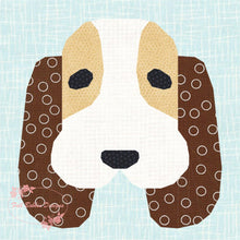 Load image into Gallery viewer, Basset Hound, Dog, Foundation Paper Piecing Pattern (FPP), Quilt Block, 3 sizes FPP Patterns- Full Bobbin Designs foundation paper piecing patterns quilt block patterns sewing patterns