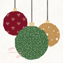 Load image into Gallery viewer, Baubles, Foundation Paper Piecing Pattern (FPP Pattern), Quilt Block, 2 Styles each in 3 sizes FPP Patterns- Full Bobbin Designs foundation paper piecing patterns quilt block patterns sewing patterns