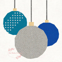 Load image into Gallery viewer, Baubles, Foundation Paper Piecing Pattern (FPP Pattern), Quilt Block, 2 Styles each in 3 sizes FPP Patterns- Full Bobbin Designs foundation paper piecing patterns quilt block patterns sewing patterns