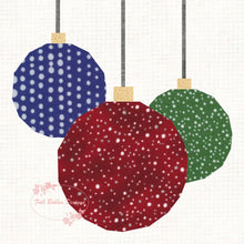 Load image into Gallery viewer, Baubles, Foundation Paper Piecing Pattern (FPP Pattern), Quilt Block, 2 Styles each in 3 sizes FPP Patterns- Full Bobbin Designs foundation paper piecing patterns quilt block patterns sewing patterns